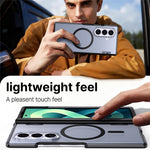 For Samsung Galaxy Z Fold8 Ultra / Z Fold7 5G Magnetic Case Spring Hinge Anti Drop Matte PC + TPU Phone Cover