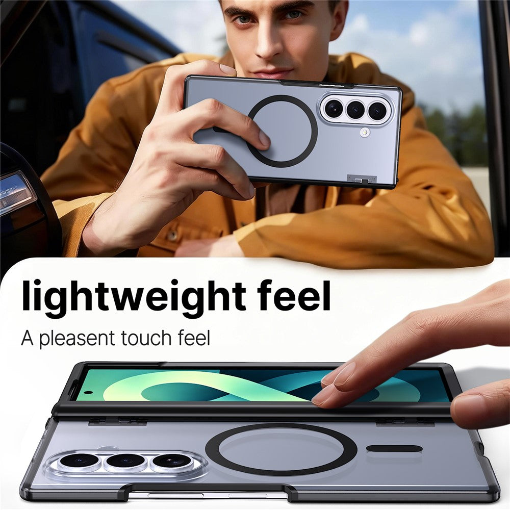 For Samsung Galaxy Z Fold8 Ultra / Z Fold7 5G Magnetic Case Spring Hinge Anti Drop Matte PC + TPU Phone Cover