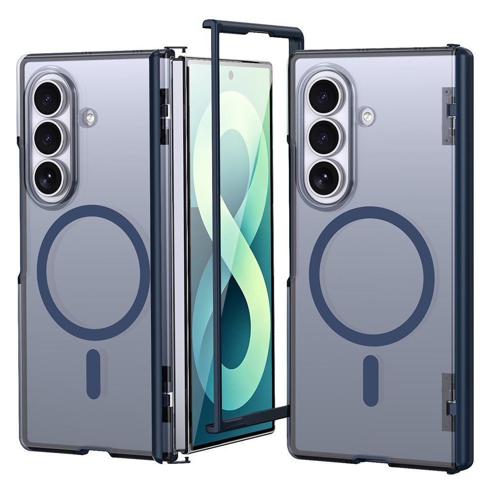For Samsung Galaxy Z Fold8 Ultra / Z Fold7 5G Magnetic Case Spring Hinge Anti-Drop Matte PC + TPU Phone Cover