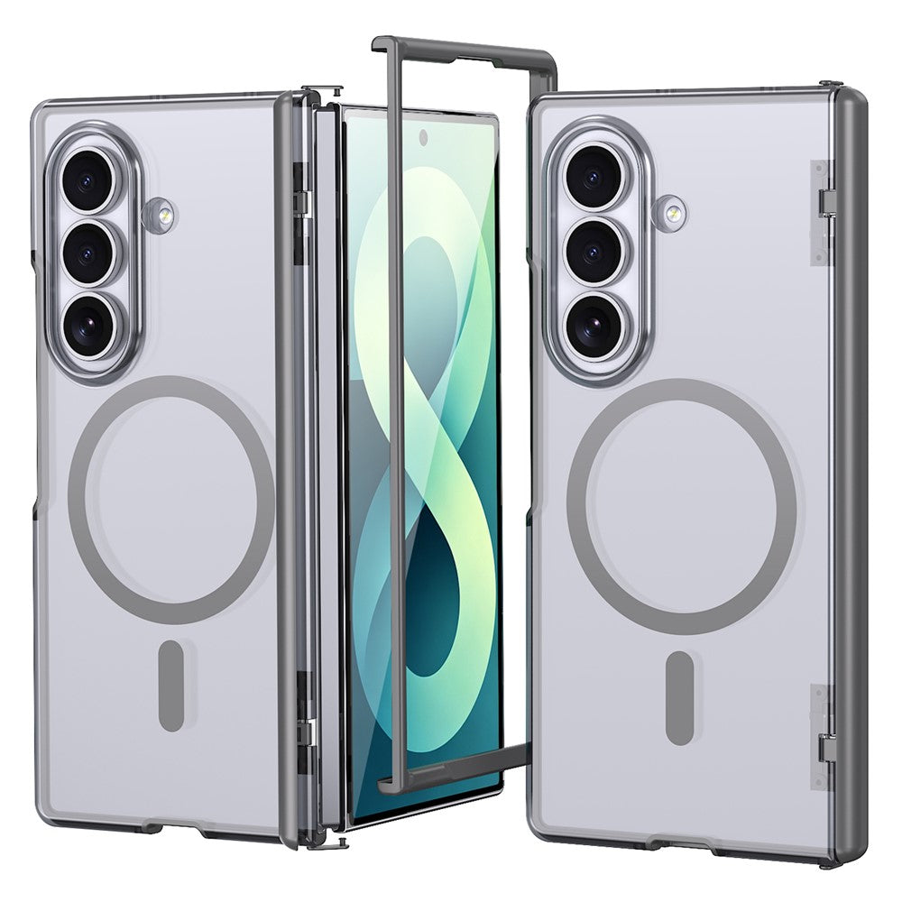For Samsung Galaxy Z Fold8 Ultra / Z Fold7 5G Magnetic Case Spring Hinge Anti Drop Matte PC + TPU Phone Cover
