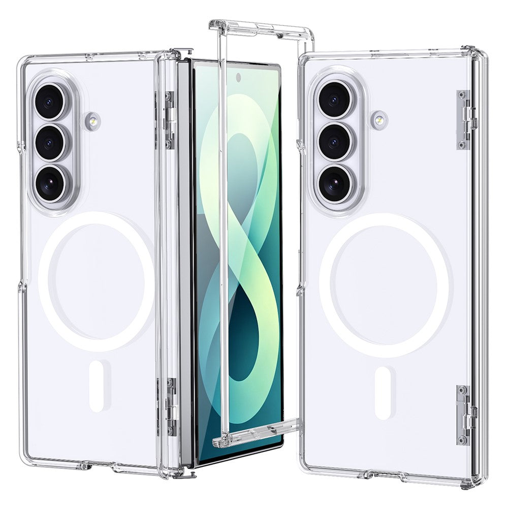 For Samsung Galaxy Z Fold8 Ultra / Z Fold7 5G Magnetic Case Spring Hinge Anti Drop Matte PC + TPU Phone Cover