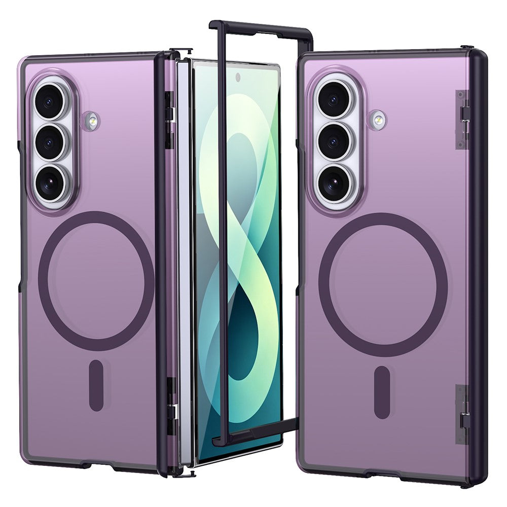 For Samsung Galaxy Z Fold8 Ultra / Z Fold7 5G Magnetic Case Spring Hinge Anti Drop Matte PC + TPU Phone Cover