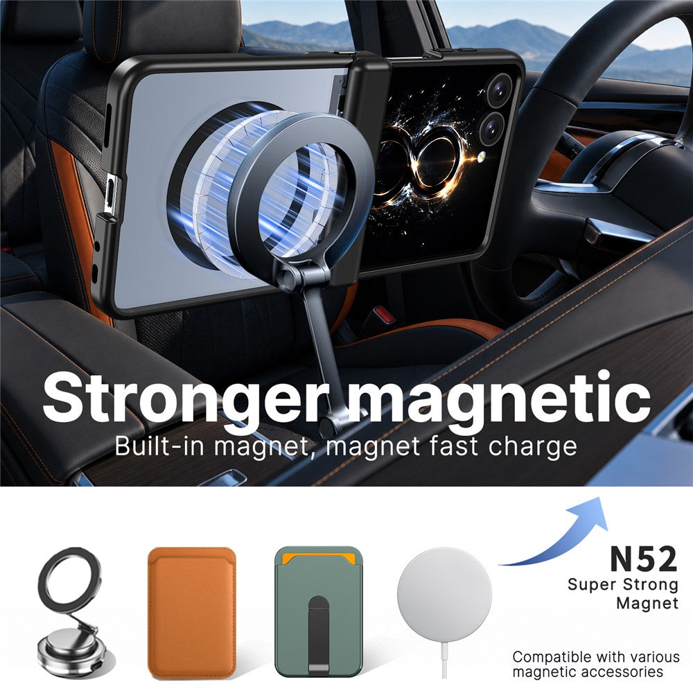 For Samsung Galaxy Z Flip8 / Z Flip7 5G Magnetic Case Spring Hinge Anti-Drop Matte PC + TPU Phone Cover