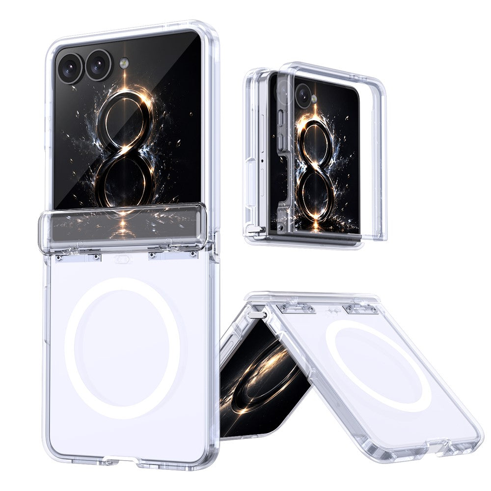 For Samsung Galaxy Z Flip8 / Z Flip7 5G Magnetic Case Spring Hinge Anti-Drop Matte PC + TPU Phone Cover