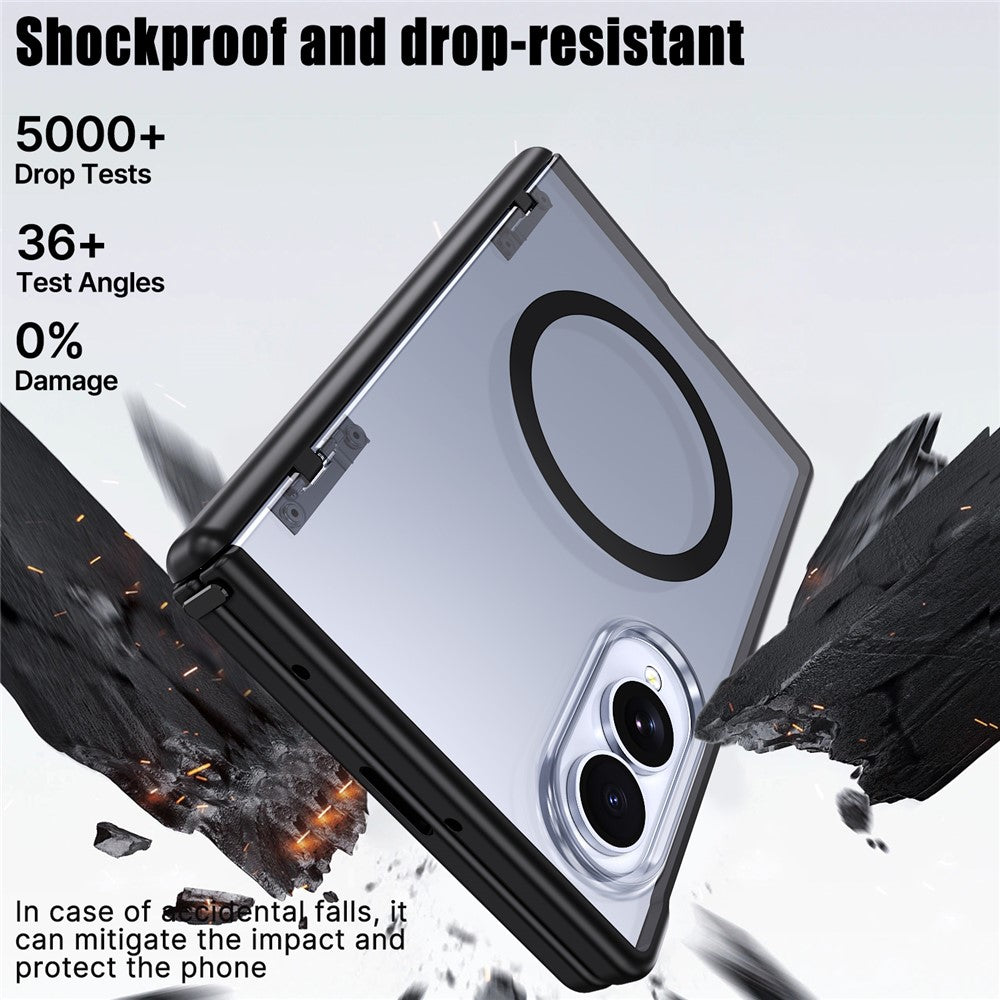 Til Samsung Galaxy Z Fold8 Magnetisk Etui Fjederhængsel Anti-fald Mat PC + TPU Telefoncover