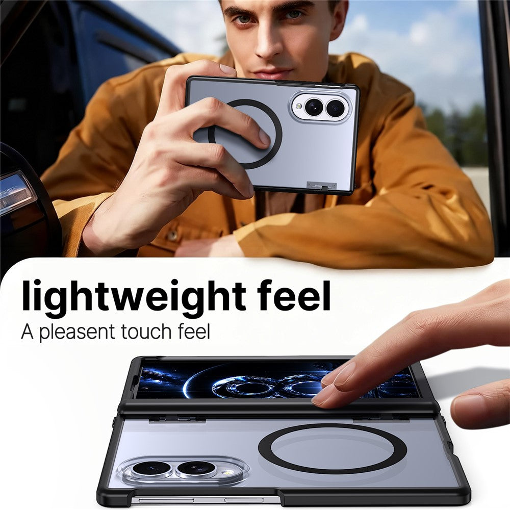Til Samsung Galaxy Z Fold8 Magnetisk Etui Fjederhængsel Anti-fald Mat PC + TPU Telefoncover