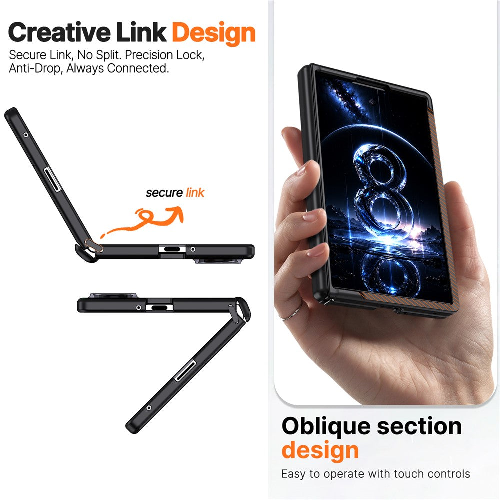 Til Samsung Galaxy Z Fold8 Magnetisk Etui Fjederhængsel Anti-fald Mat PC + TPU Telefoncover