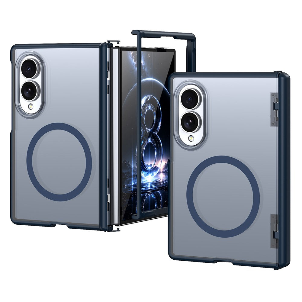 Til Samsung Galaxy Z Fold8 Magnetisk Etui Fjederhængsel Anti-fald Mat PC + TPU Telefoncover