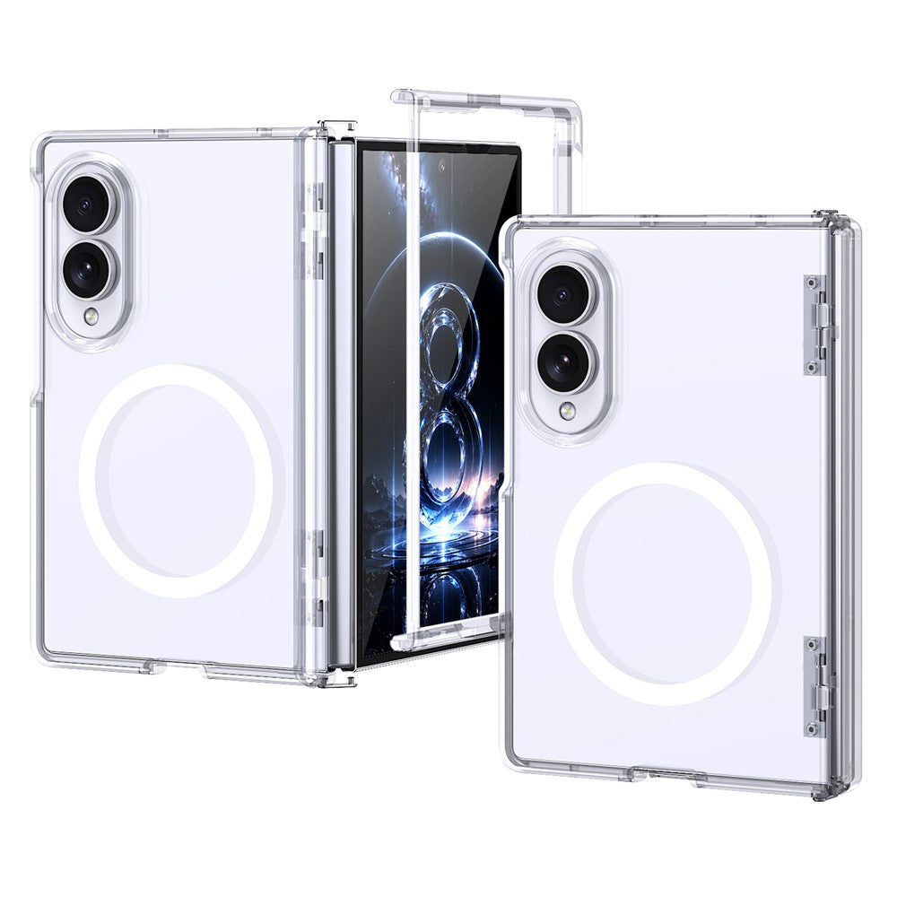 Til Samsung Galaxy Z Fold8 Magnetisk Etui Fjederhængsel Anti-fald Mat PC + TPU Telefoncover