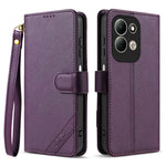 AZNS A2 for Xiaomi Redmi 17 4G  /  Redmi 17 5G Leather Case with Wrist Strap RFID Blocking Wallet Stand Phone Cover