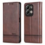 AZNS For Xiaomi Redmi 17 4G / Redmi 17 5G Case Cowhide Texture PU Leather Wallet Phone Cover