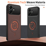 WANLONFENG til Oppo A6c 4G KJB Series Magnetisk Cover i Tech-stof Tekstur PC+TPU Stødsikkert Telefoncover
