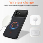 WANLONFENG til Oppo A6c 4G KJB Series Magnetisk Cover i Tech-stof Tekstur PC+TPU Stødsikkert Telefoncover
