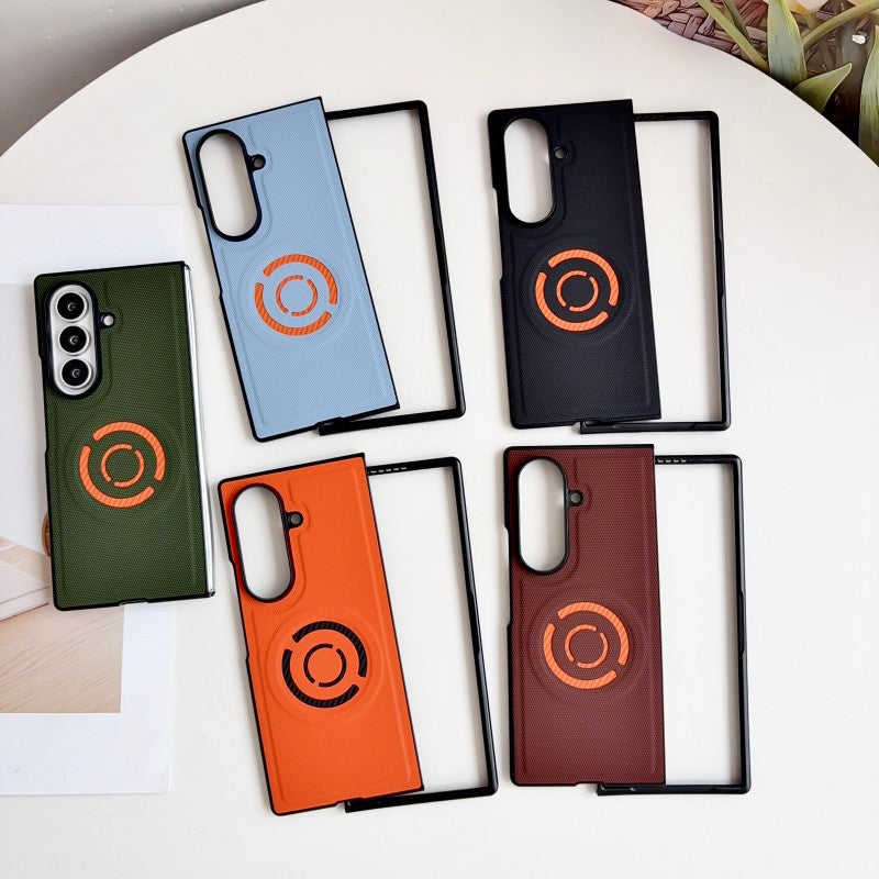 WANLONFENG til Samsung Galaxy Z Fold8 Ultra KJB Series Magnetisk Cover Teknisk stofstruktur PC + TPU Telefonbeskyttelsescover