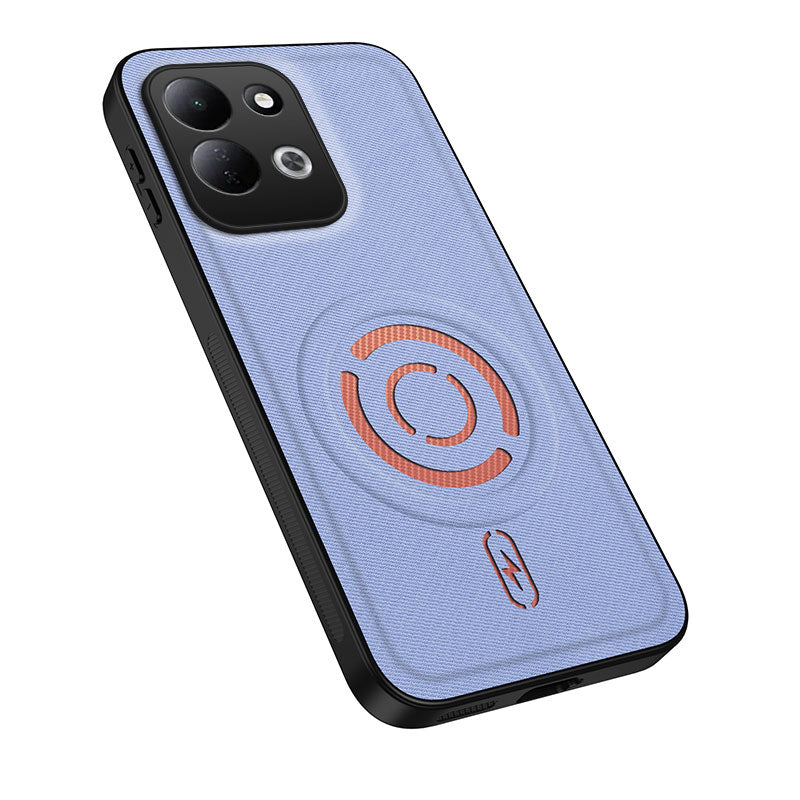 WANLONFENG for Xiaomi Redmi 17 5G / Xiaomi Redmi 17 4G KJB Series Magnetic Case Tech Fabric Texture PC+TPU Shockproof Phone Cover