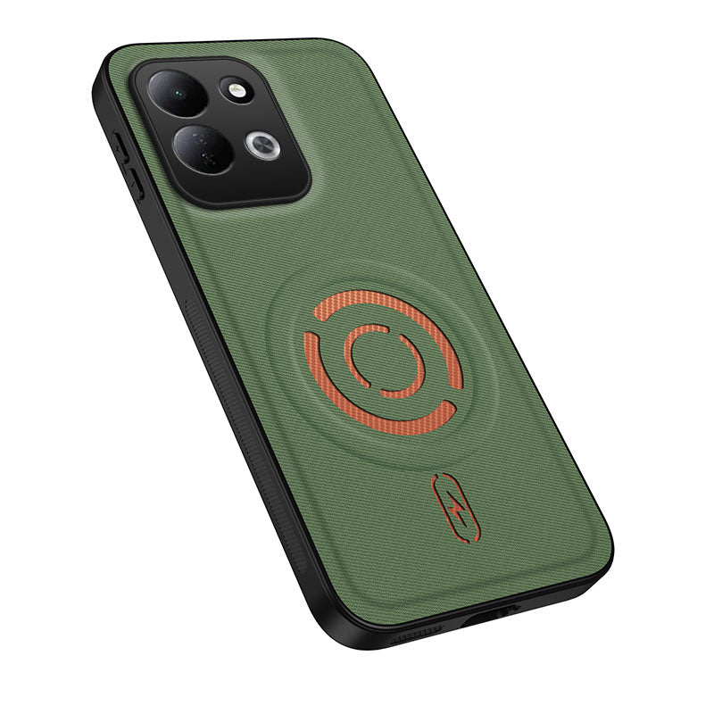 WANLONFENG for Xiaomi Redmi 17 5G / Xiaomi Redmi 17 4G KJB Series Magnetic Case Tech Fabric Texture PC+TPU Shockproof Phone Cover