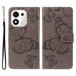 For Honor 600 Smart 5G / Honor X7e Plus 5G Wallet Case Floral Butterfly Imprinted Leather Phone Cover Stand