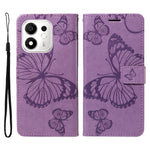 For Honor 600 Smart 5G / Honor X7e Plus 5G Wallet Case Floral Butterfly Imprinted Leather Phone Cover Stand