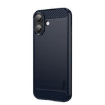 MOFI til iPhone 18 Bagcover Børstet Tekstur Kulfiber Blødt TPU Cover