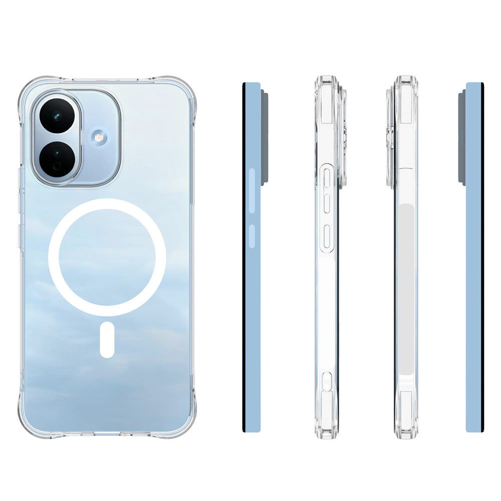 WANLONFENG for Xiaomi Redmi Note 17 Pro 5G TM1 Series 2.0mm Magnetic Case Clear TPU Phone Back Cover