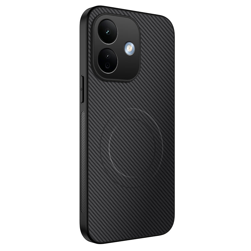 WANLONFENG for Xiaomi Redmi Note 17 Pro 5G TQ Series Magnetic Case Carbon Fiber Texture PC TPU Phone Cover