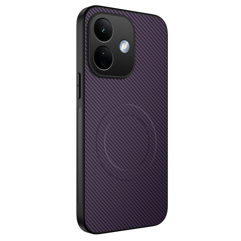 WANLONFENG for Xiaomi Redmi Note 17 Pro 5G TQ Series Magnetic Case Carbon Fiber Texture PC TPU Phone Cover