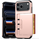 For iPhone 18 Pro Max / 17 Pro Max Case Slide Card Holder Military Drop Protection PC + TPU Phone Cover