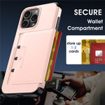 Til iPhone 15 Pro Cover Skydeligt Kortholder Militær Faldsikring PC + TPU Telefoncover