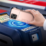 Til iPhone 15 Pro Cover Skydeligt Kortholder Militær Faldsikring PC + TPU Telefoncover