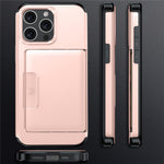 Til iPhone 15 Pro Cover Skydeligt Kortholder Militær Faldsikring PC + TPU Telefoncover