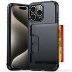 Til iPhone 15 Pro Cover Skydeligt Kortholder Militær Faldsikring PC + TPU Telefoncover