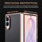 AZNS For Samsung Galaxy Z Fold8 Case Electroplating Carbon Fiber Texture PU + TPU Phone Cover