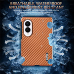 AZNS For Samsung Galaxy Z Fold8 Case Electroplating Carbon Fiber Texture PU + TPU Phone Cover