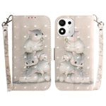 For Honor 600 Smart 5G  /  X7e Plus 5G Case Pattern Printing Leather Wallet Phone Cover with Wrist Strap