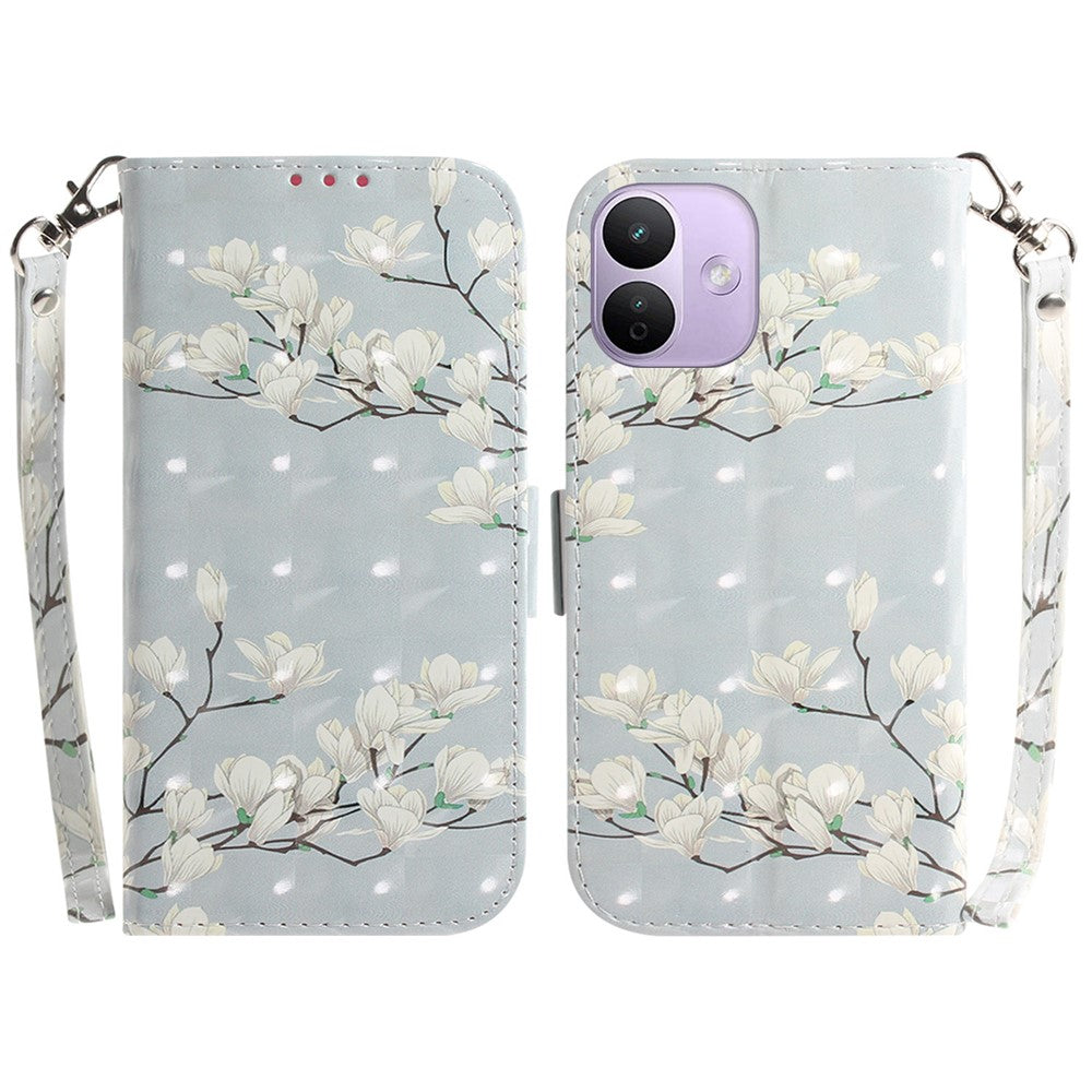 For Xiaomi Redmi Note 17 Pro 5G Case Pattern Printing Leather Wallet Phone Cover with Wrist Strap