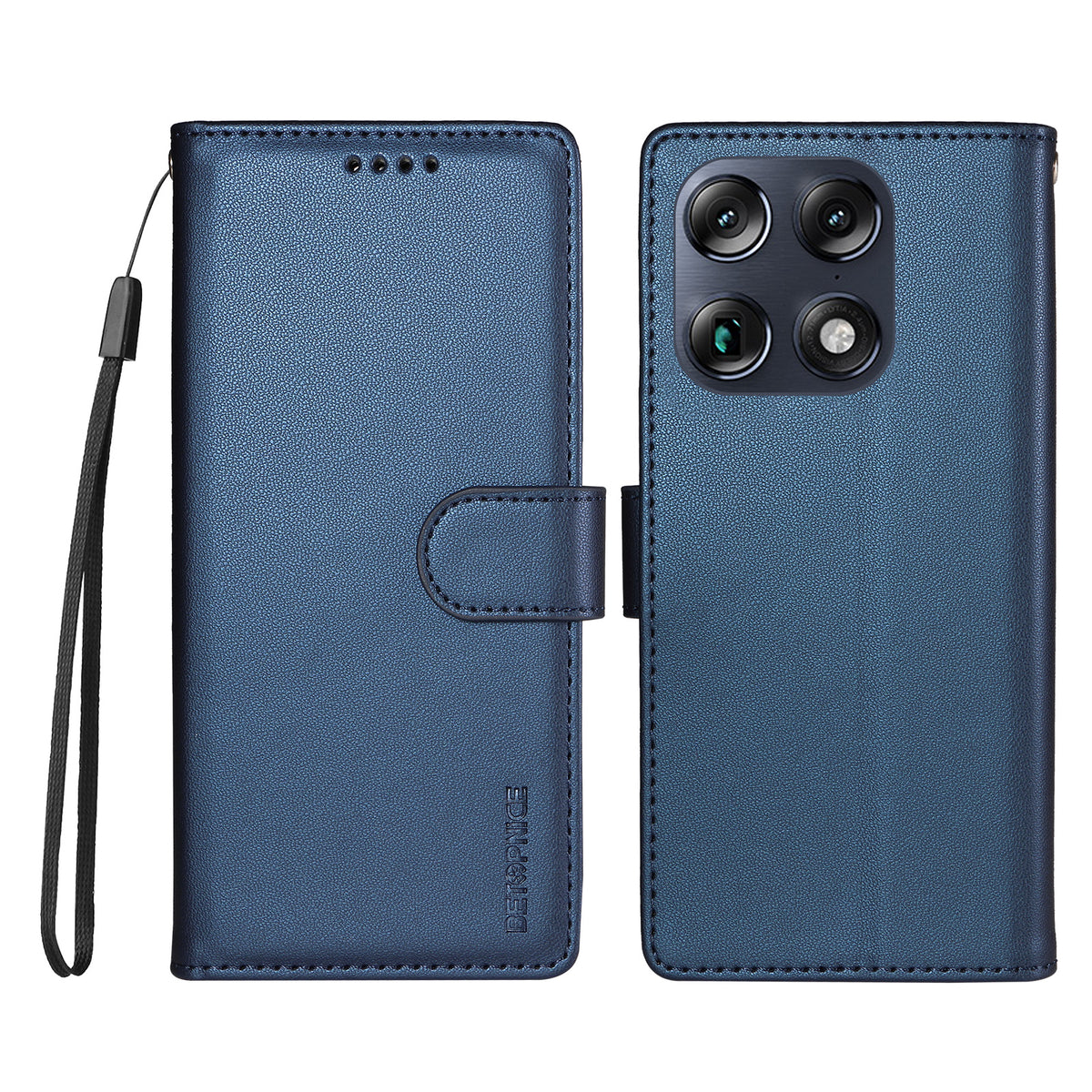 BETOPNICE för Motorola Signature 5G / Motorola Moto X70 Air Pro 5G 006 Fodral RFID-blockerande plånboksfodral i läder med handledsrem
