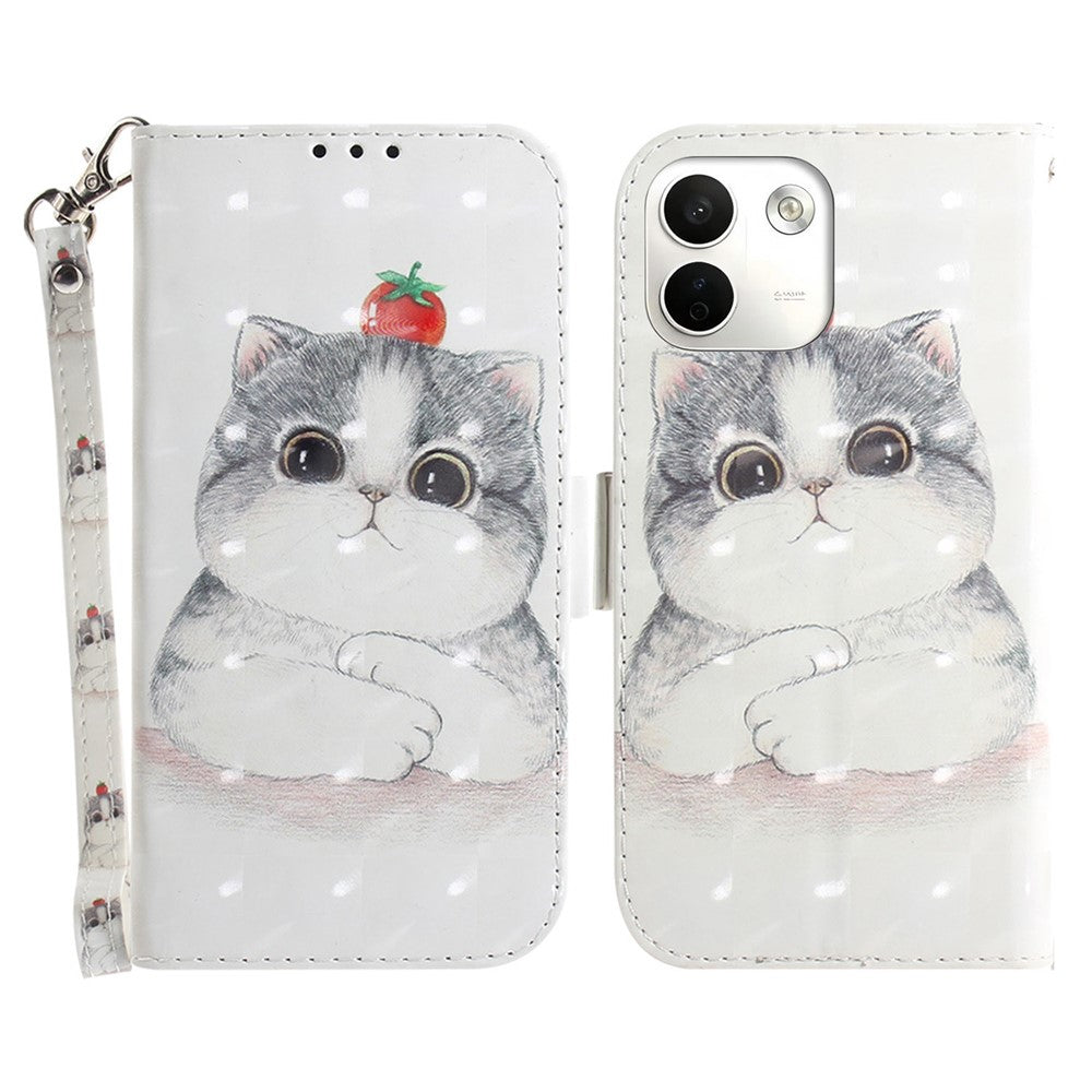 For Xiaomi Redmi Note 17 Pro Max 5G Case Pattern Printing Leather Wallet Phone Cover with Wrist Strap