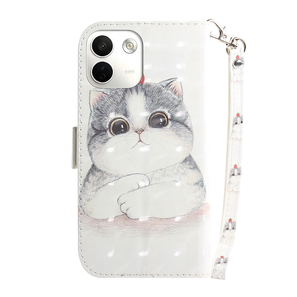 For Xiaomi Redmi Note 17 Pro Max 5G Case Pattern Printing Leather Wallet Phone Cover with Wrist Strap