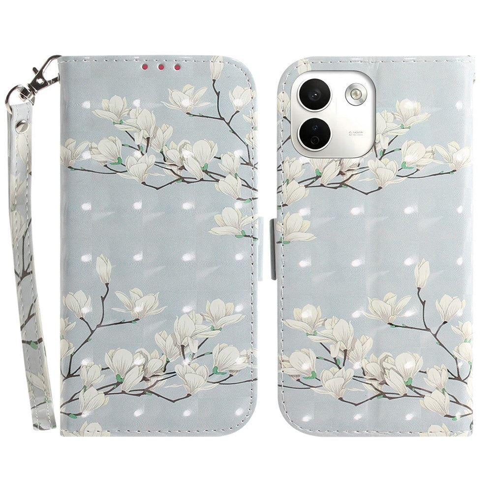 For Xiaomi Redmi Note 17 Pro Max 5G Case Pattern Printing Leather Wallet Phone Cover with Wrist Strap