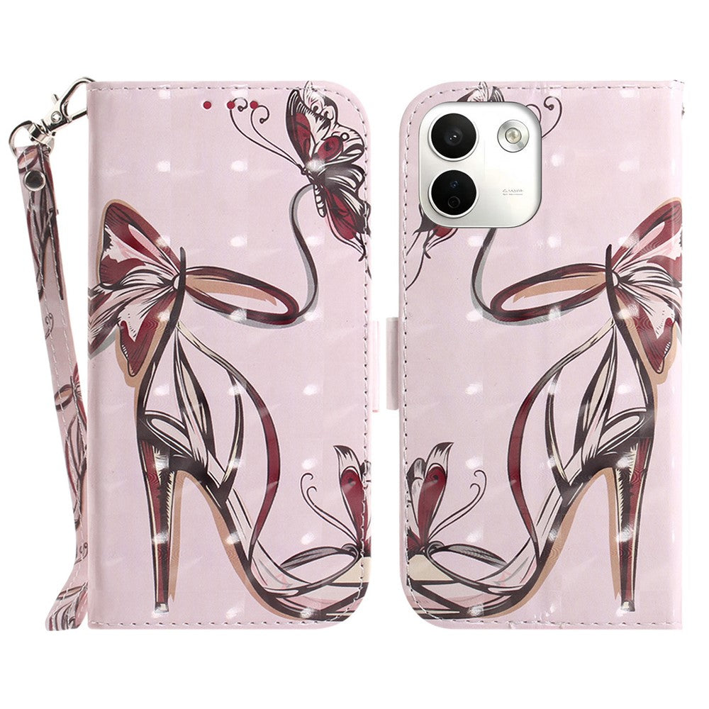 For Xiaomi Redmi Note 17 Pro Max 5G Case Pattern Printing Leather Wallet Phone Cover with Wrist Strap