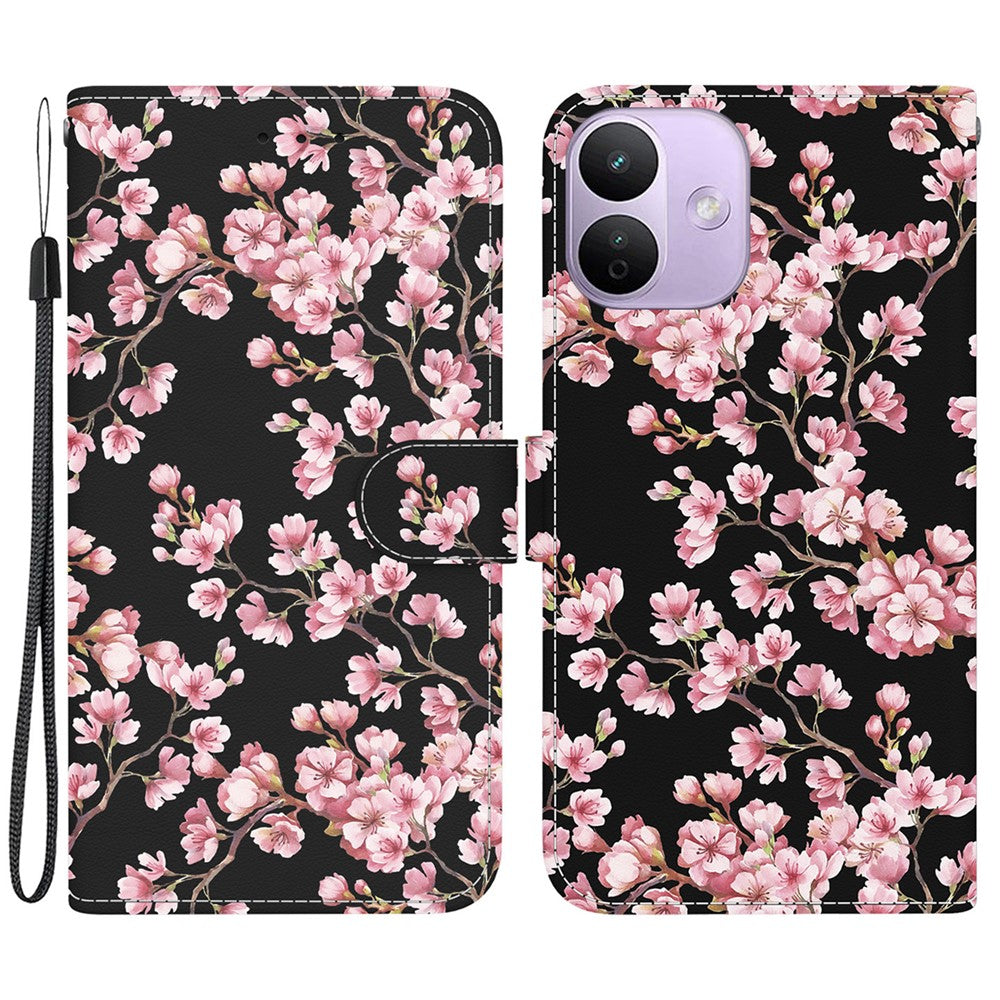 For Xiaomi Redmi Note 17 4G (Global) / Note 17 5G (Global) / Note 17 (India / China) 5G  Wallet Phone Case Anti-Drop Pattern Printing Leather Flip Cover with Strap