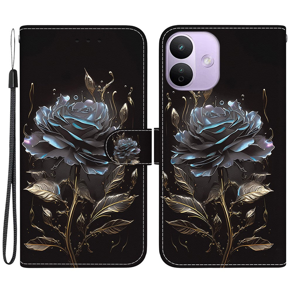 For Xiaomi Redmi Note 17 4G (Global) / Note 17 5G (Global) / Note 17 (India / China) 5G  Wallet Phone Case Anti-Drop Pattern Printing Leather Flip Cover with Strap