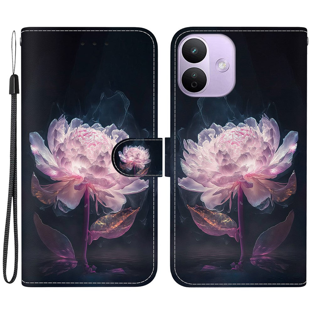 For Xiaomi Redmi Note 17 4G (Global) / Note 17 5G (Global) / Note 17 (India / China) 5G  Wallet Phone Case Anti-Drop Pattern Printing Leather Flip Cover with Strap