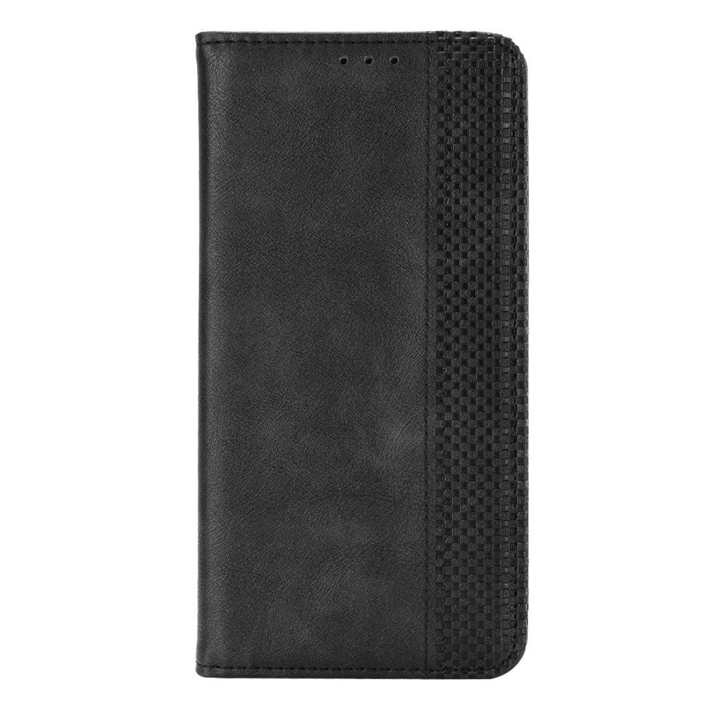 Samsung Galaxy A14 5G / A14 4G Retro Textur Mönster mobilskal PU-läder Magnetiskt Autoabsorberande Fodral med Stativ Plånbok