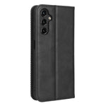 Samsung Galaxy A14 5G / A14 4G Retro Textur Mönster mobilskal PU-läder Magnetiskt Autoabsorberande Fodral med Stativ Plånbok