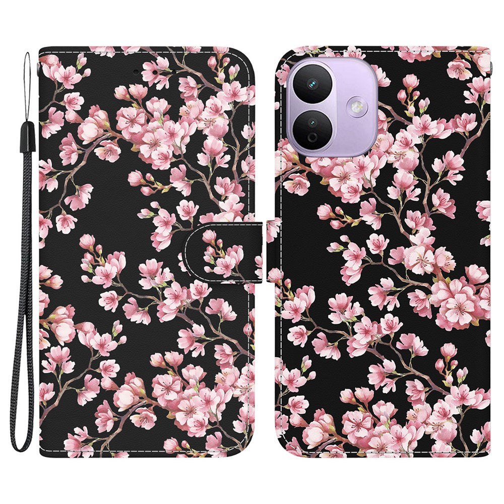 For Xiaomi Redmi Note 17 Pro 5G Wallet Phone Case Anti-Drop Pattern Printing Leather Flip Cover with Strap