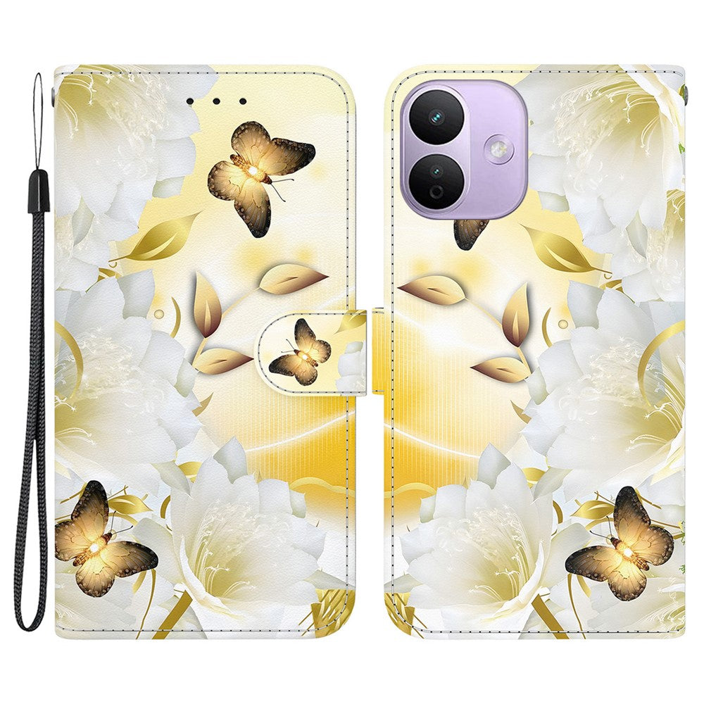 For Xiaomi Redmi Note 17 Pro 5G Wallet Phone Case Anti-Drop Pattern Printing Leather Flip Cover with Strap