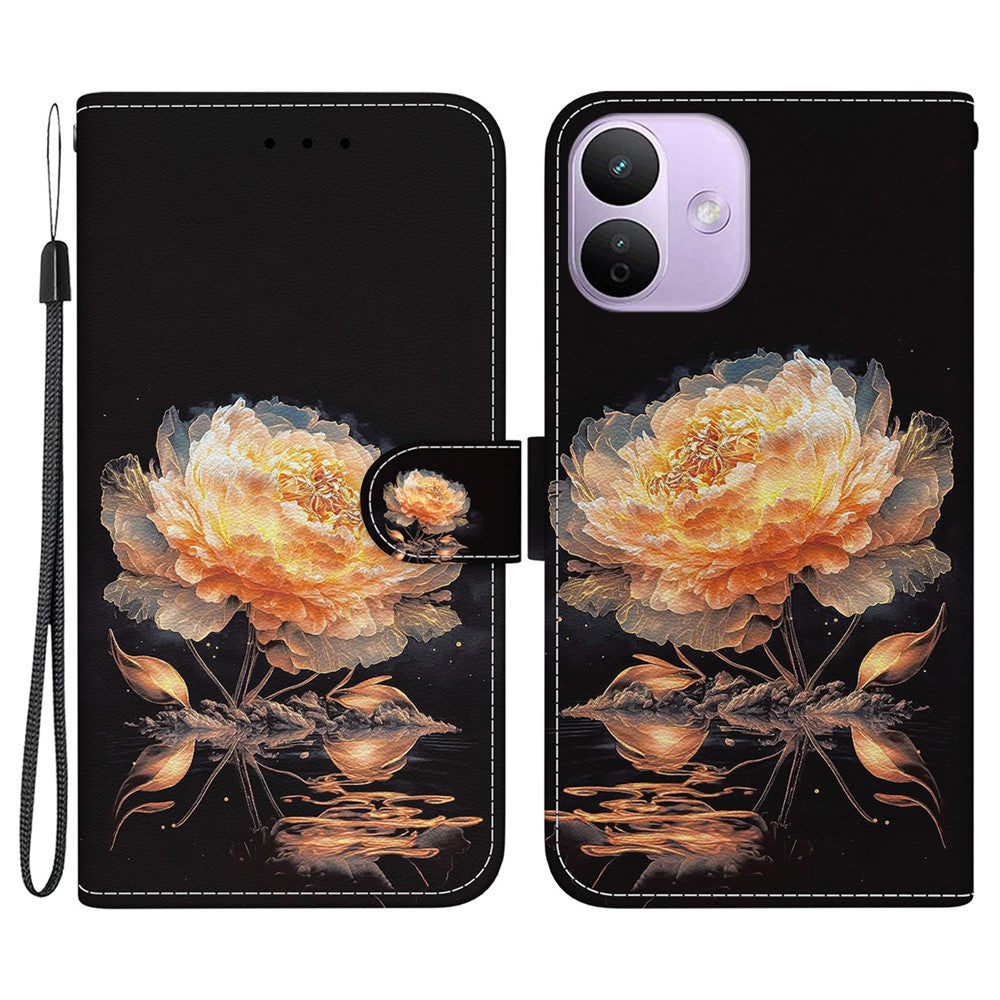 For Xiaomi Redmi Note 17 Pro 5G Wallet Phone Case Anti-Drop Pattern Printing Leather Flip Cover with Strap