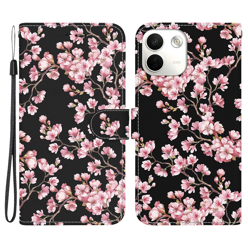 For Xiaomi Redmi Note 17 Pro Max 5G Wallet Phone Case Anti-Drop Pattern Printing Leather Flip Cover with Strap