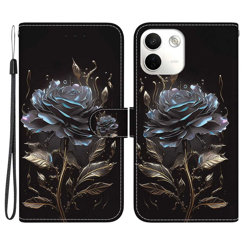 For Xiaomi Redmi Note 17 Pro Max 5G Wallet Phone Case Anti-Drop Pattern Printing Leather Flip Cover with Strap
